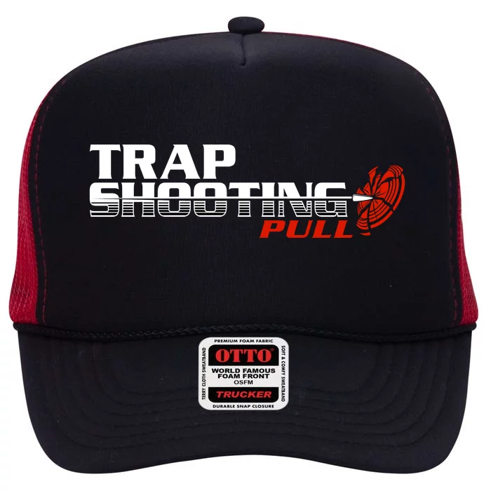 Trap Shooting Logo High Crown Mesh Trucker Hat