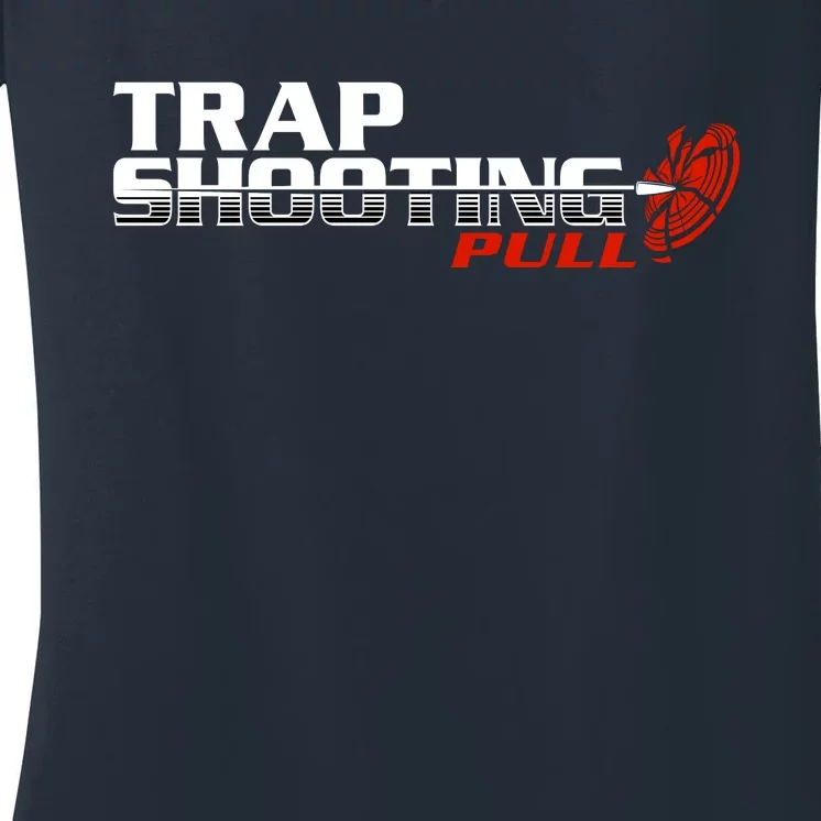 Trap Shooting Logo Women's V-Neck T-Shirt