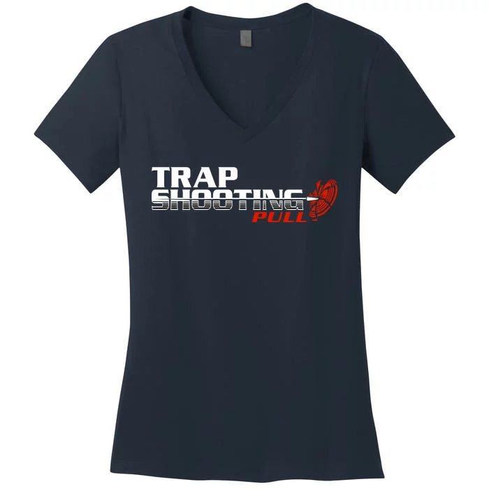 Trap Shooting Logo Women's V-Neck T-Shirt