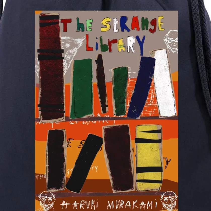 The Strange Library Haruki Murakami Drawstring Bag