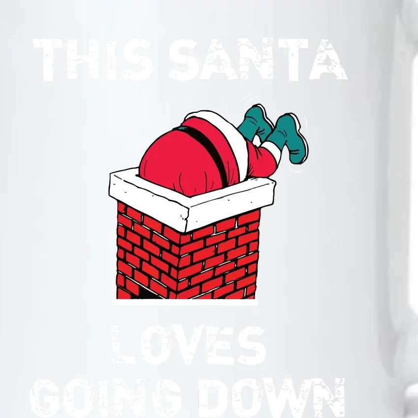 This Santa Loves Going Down Funny Christmas Black Color Changing Mug