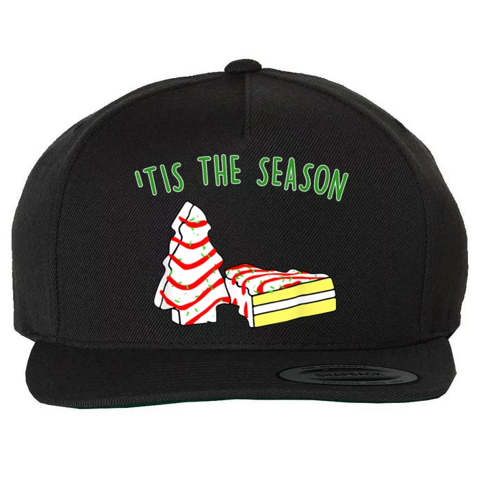 The Season Little Debbie Inspired Christmas Tree Snack Cake Wool Snapback Cap