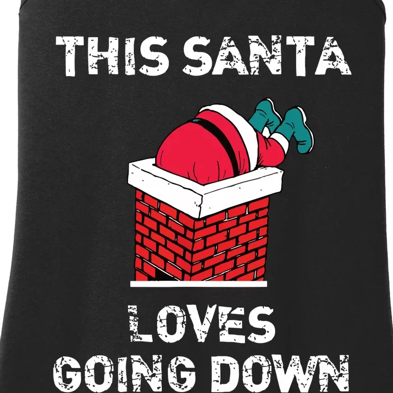 This Santa Loves Going Down Funny Christmas Ladies Essential Tank