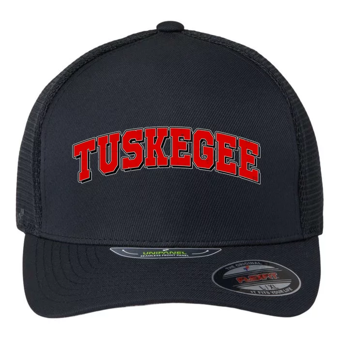 Tuskegee Sporty Logo Flexfit Unipanel Trucker Cap