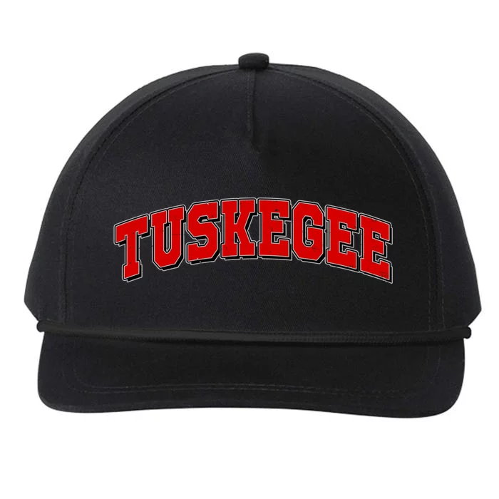 Tuskegee Sporty Logo Snapback Five-Panel Rope Hat