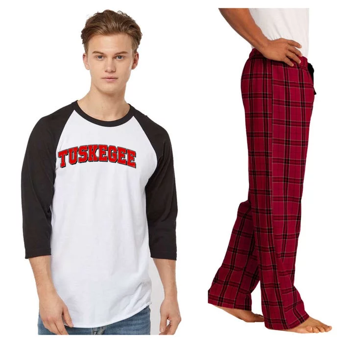 Tuskegee Sporty Logo Raglan Sleeve Pajama Set