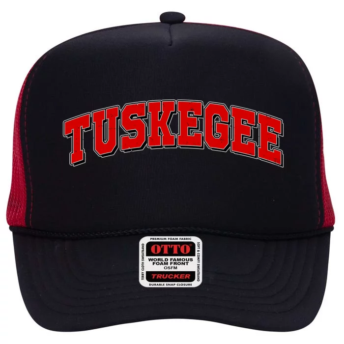 Tuskegee Sporty Logo High Crown Mesh Trucker Hat