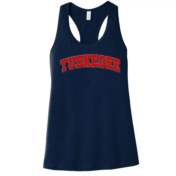 Tuskegee Sporty Logo Women's Racerback Tank