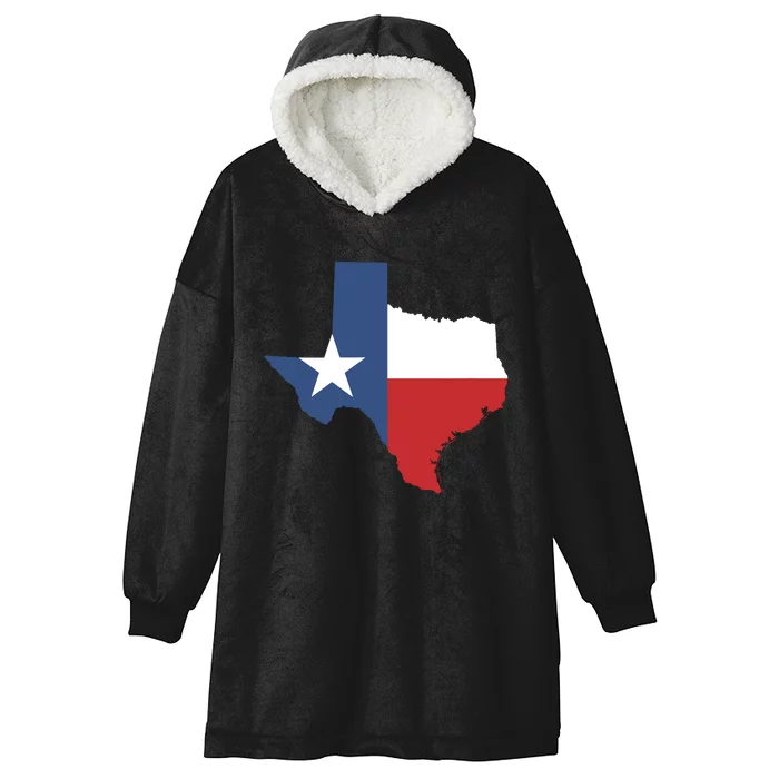 Texas State Lone Star Flag Map Hooded Wearable Blanket