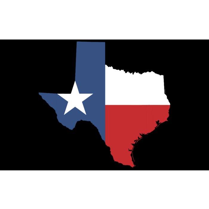 Texas State Lone Star Flag Map Bumper Sticker