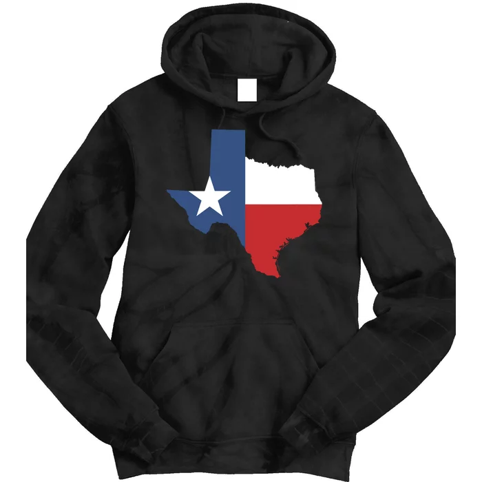 Texas State Lone Star Flag Map Tie Dye Hoodie