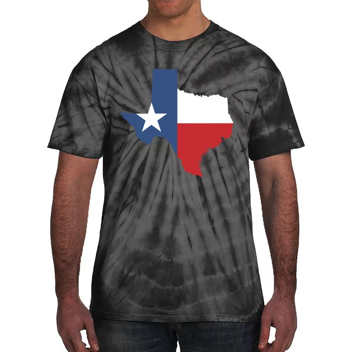 Texas State Lone Star Flag Map Tie-Dye T-Shirt