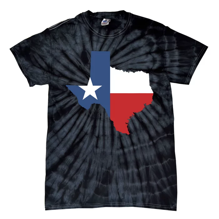 Texas State Lone Star Flag Map Tie-Dye T-Shirt