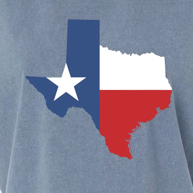 Texas State Lone Star Flag Map Garment-Dyed Women's Muscle Tee