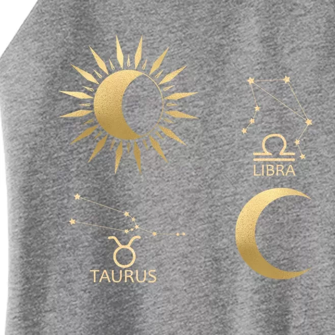 Taurus Sunlibra Moon Zodiac Cool Gift Women’s Perfect Tri Rocker Tank