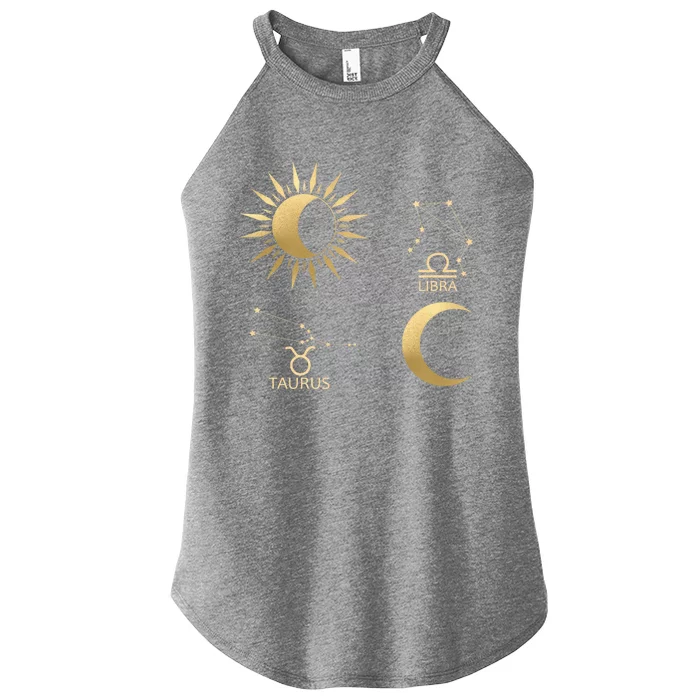 Taurus Sunlibra Moon Zodiac Cool Gift Women’s Perfect Tri Rocker Tank