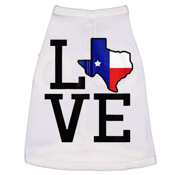 TEXAS State Map Love For Men Women Kids Doggie Tank