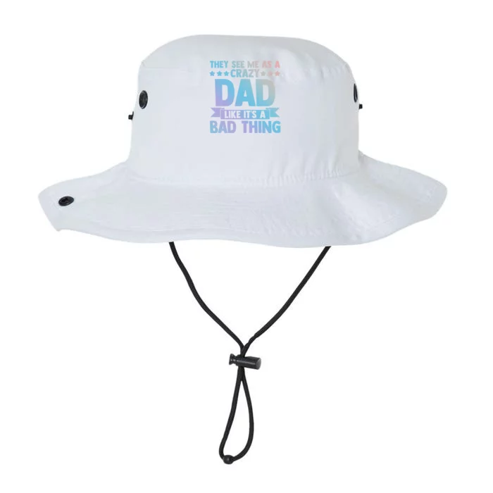 They See Me As A Crazy Dad Like Its A Bad Thing Father Dad Great Gift Legacy Cool Fit Booney Bucket Hat