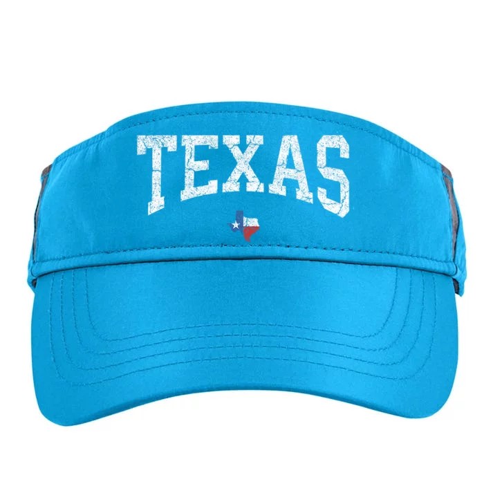 Texas State Map Flag Distressed Adult Drive Performance Visor