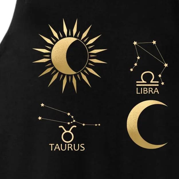 Taurus Sunlibra Moon Zodiac Gift Ladies Tri-Blend Wicking Tank