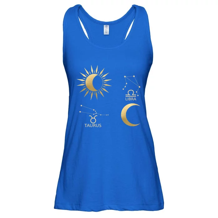 Taurus Sunlibra Moon Zodiac Gift Ladies Essential Flowy Tank