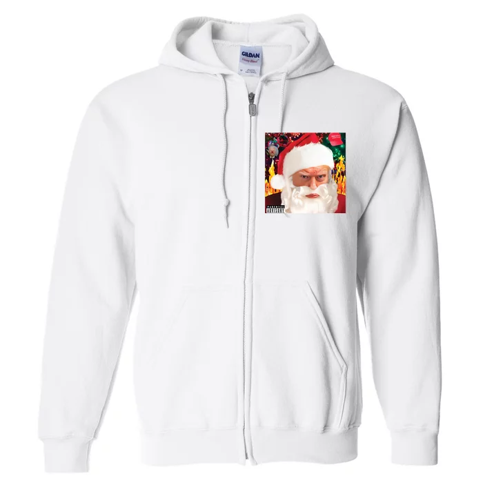 Trump Santa Mugshot Tacky Full Zip Hoodie