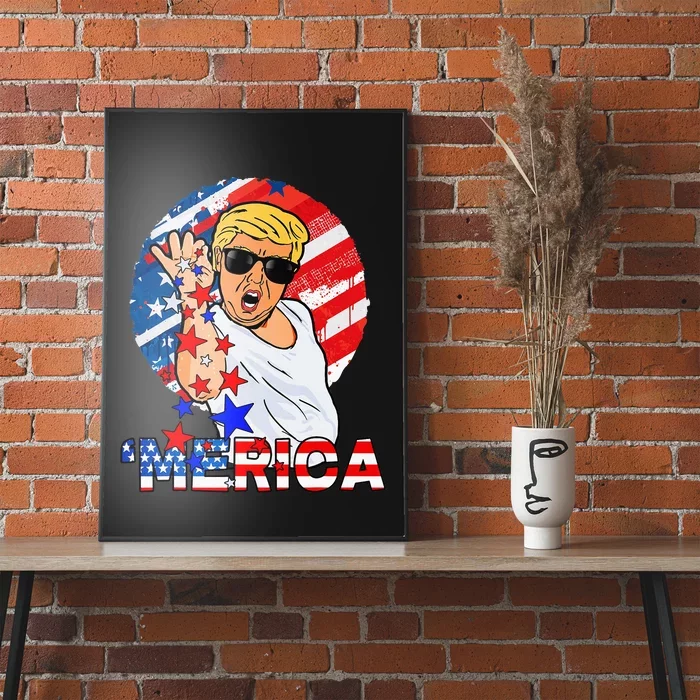 Trump Salt Merica Make USA Great Again USA Flag Poster