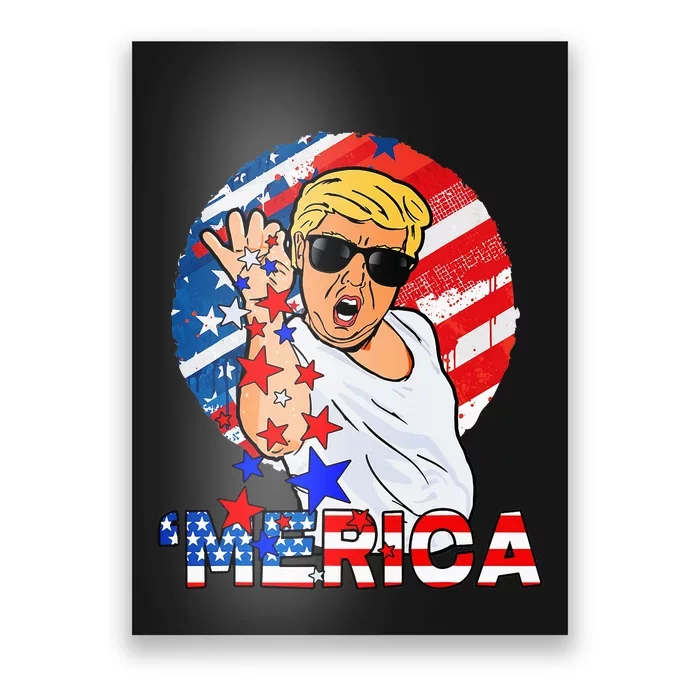 Trump Salt Merica Make USA Great Again USA Flag Poster