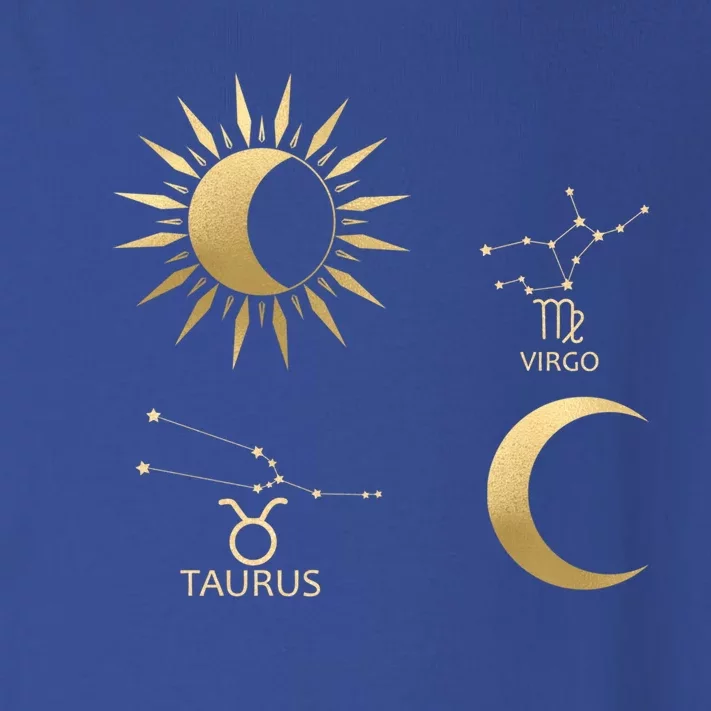 Taurus Sunvirgo Moon Zodiac Funny Gift Toddler Long Sleeve Shirt