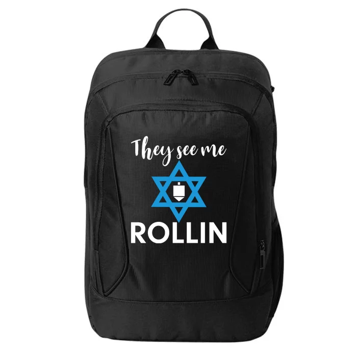 They See Me Rollin Dreidel Hannukah Gift City Backpack