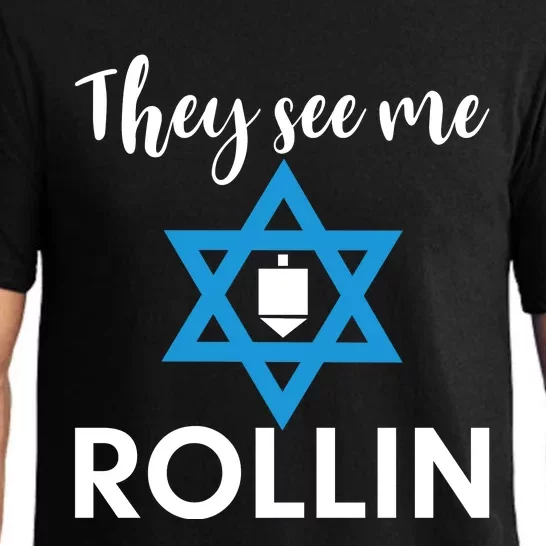 They See Me Rollin Dreidel Hannukah Gift Pajama Set