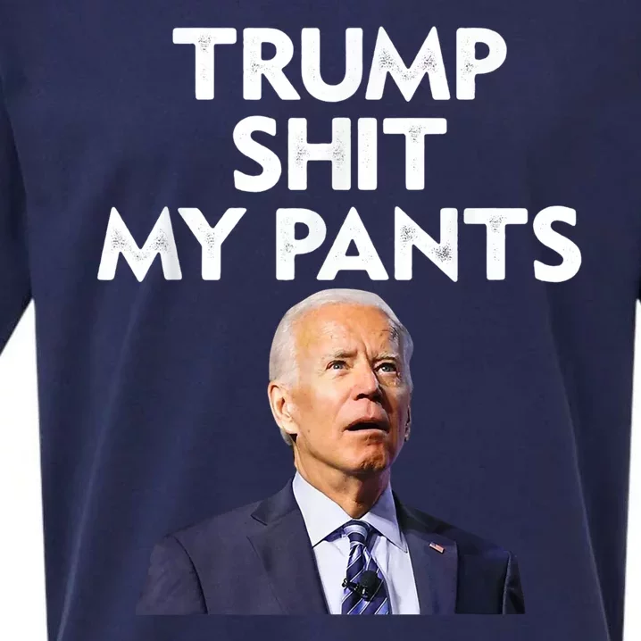 Trump Shit My Pants Joe Biden President Sueded Cloud Jersey T-Shirt