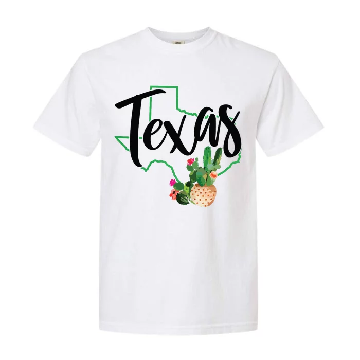 Texas State Map Pride Cactus Vintage Texas Garment-Dyed Heavyweight T-Shirt