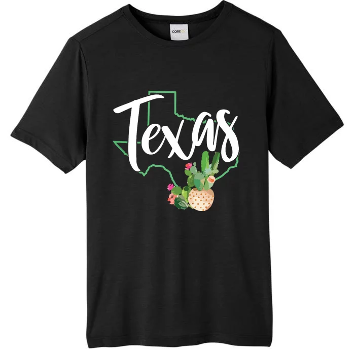 Texas State Map Pride Cactus Vintage Texas ChromaSoft Performance T-Shirt