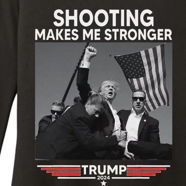 Trump Shooting Makes Me Stronger Bold 2024 Design Womens CVC Long Sleeve Shirt