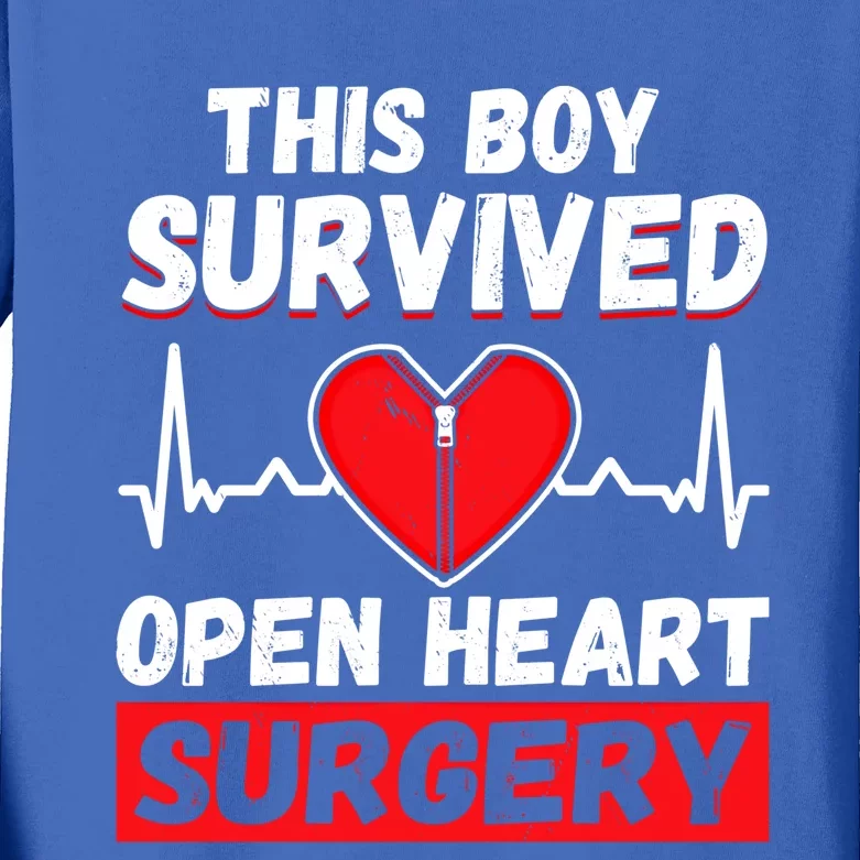 This Survived Meaningful Gift Survivor Open Heart Surgery Gift Kids Long Sleeve Shirt