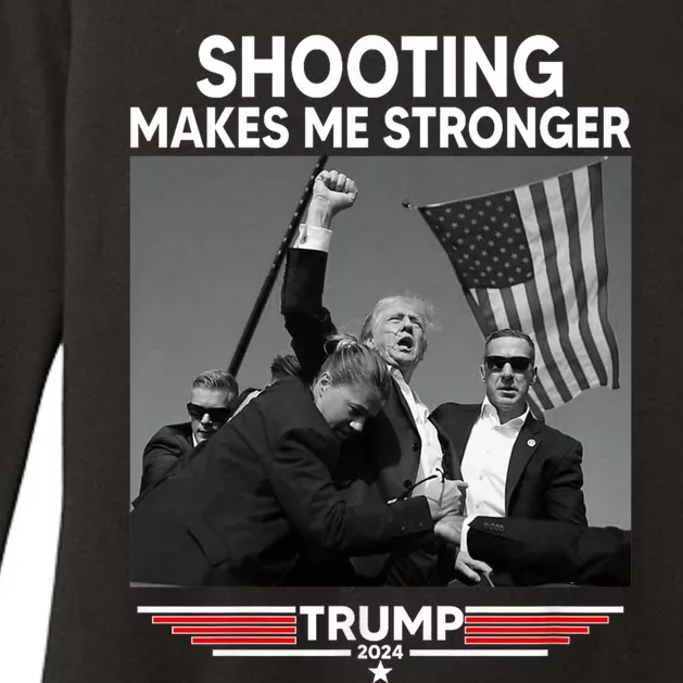 Trump Shooting Makes Me Stronger Shooting Womens CVC Long Sleeve Shirt