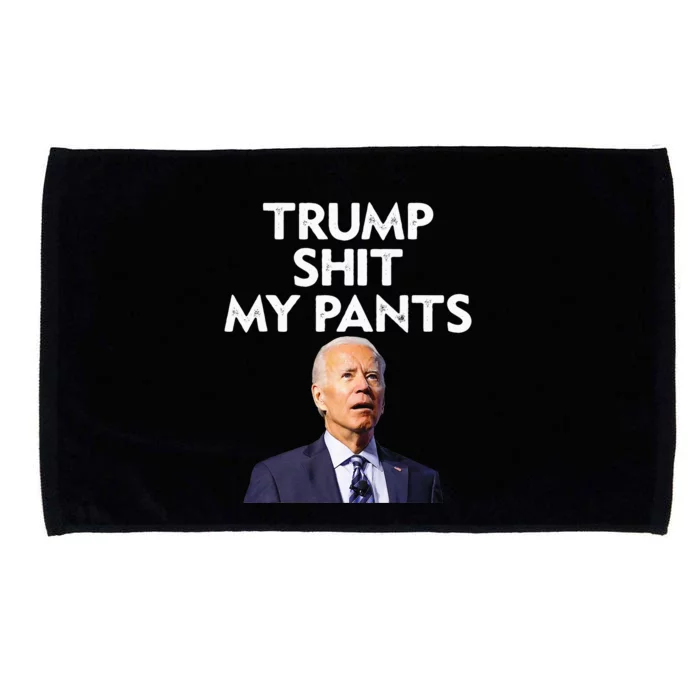 Trump Shit My Pants Joe Biden President Microfiber Hand Towel