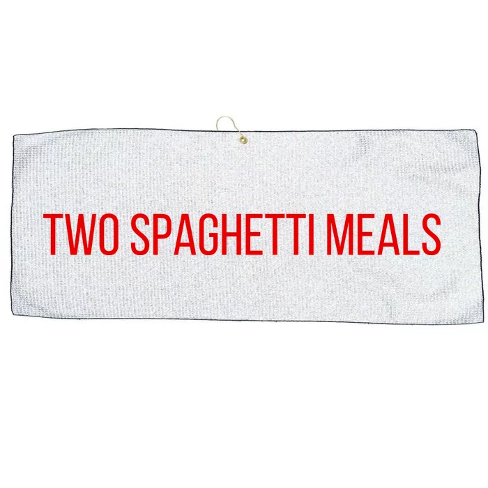 Two Spaghetti Meals Large Microfiber Waffle Golf Towel