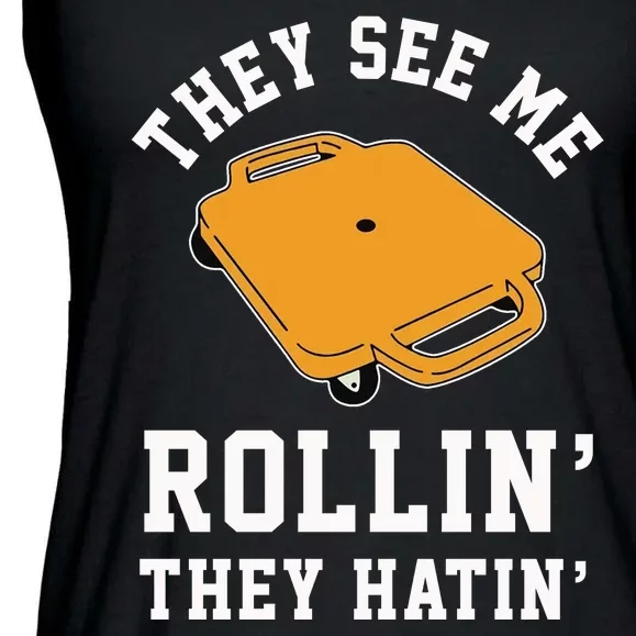 They See Me Rollin They Hatin 90s Scooter Funny Ladies Essential Flowy Tank