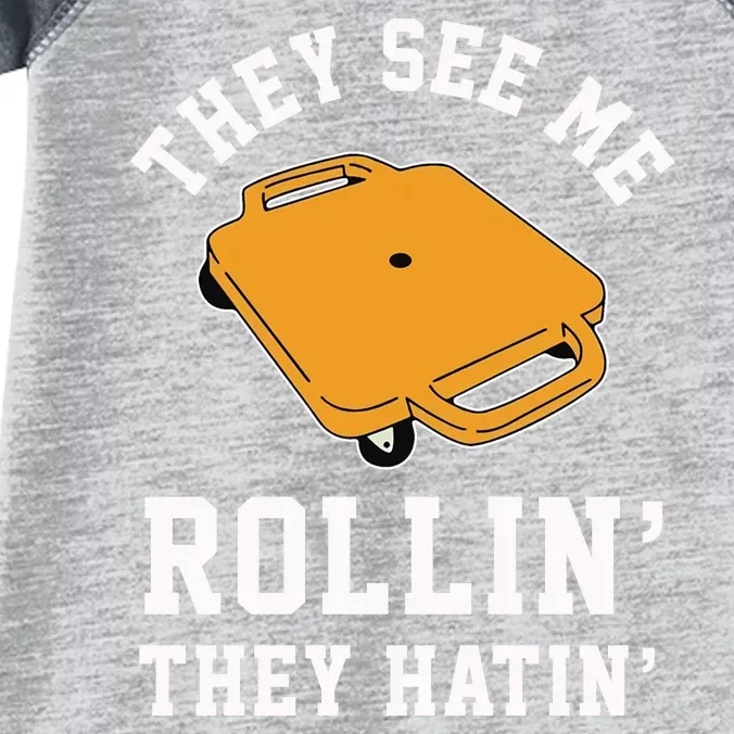 They See Me Rollin They Hatin 90s Scooter Funny Infant Baby Jersey Bodysuit