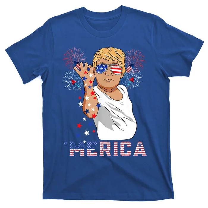 Trump Salt Merica Freedom 4th Of July Firework Trump Drunk Great Gift T-Shirt