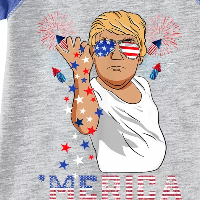 Trump Salt Merica Freedom 4th Of July Firework Trump Drunk Great Gift Infant Baby Jersey Bodysuit