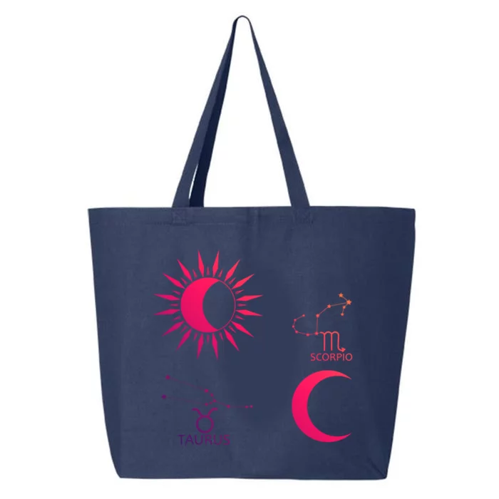 Taurus Sunscorpio Moon Zodiac Gift 25L Jumbo Tote