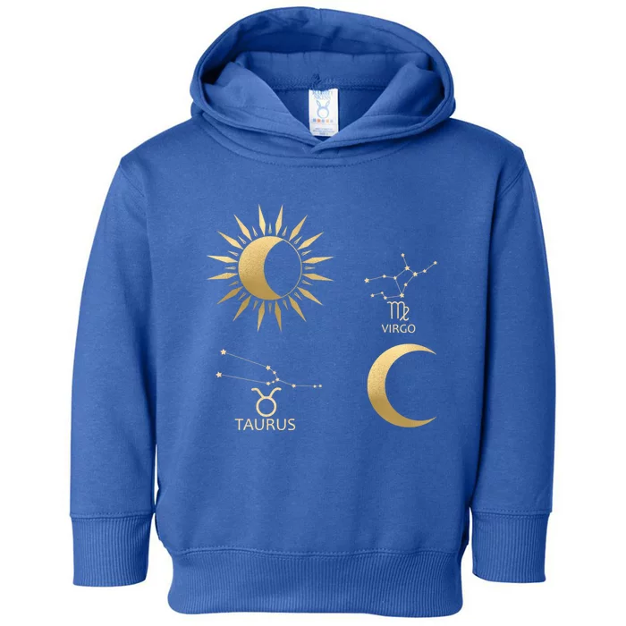 Taurus Sunvirgo Moon Zodiac Gift Toddler Hoodie