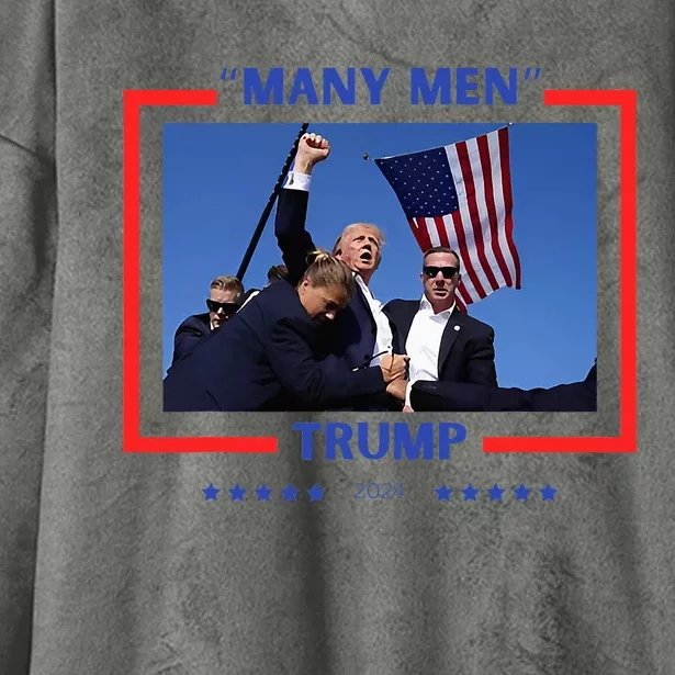 Trump Shot Many Hooded Wearable Blanket