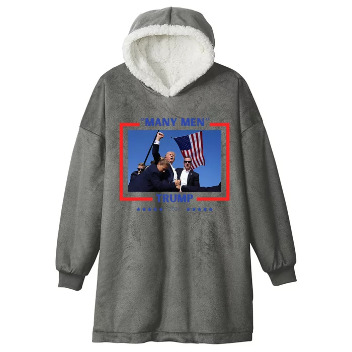 Trump Shot Many Hooded Wearable Blanket