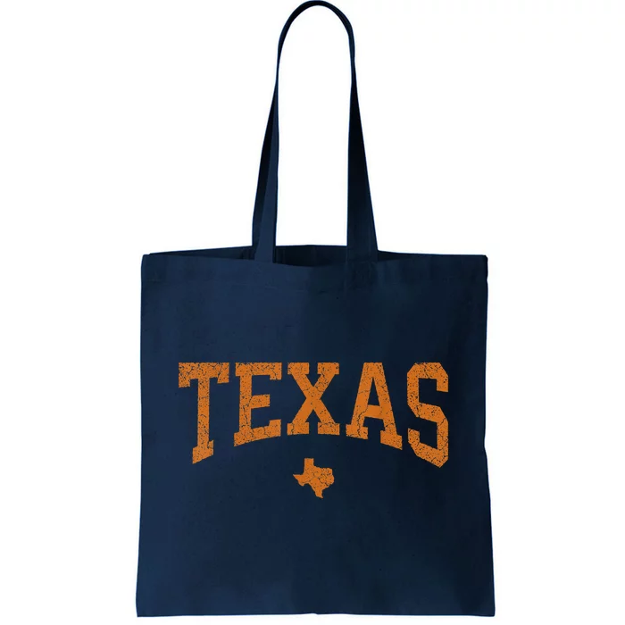 Texas State Map Distressed Tote Bag