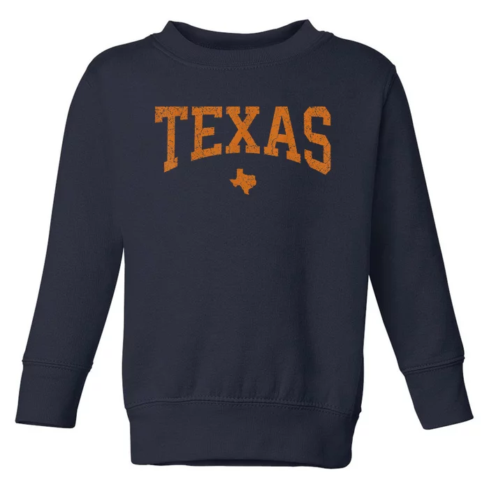 Texas State Map Distressed Toddler Sweatshirt