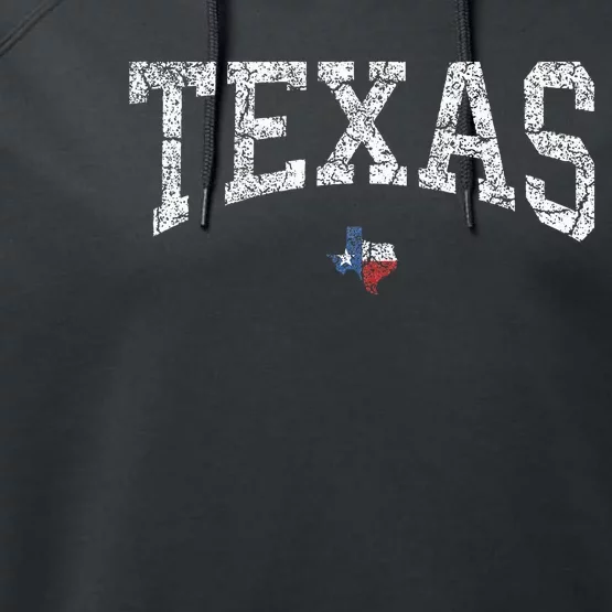 Texas State Map Flag Performance Fleece Hoodie